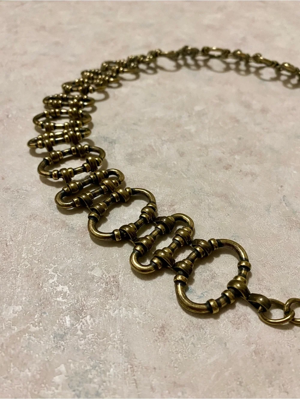 Vintage metal chain belt tuscan glam y2k